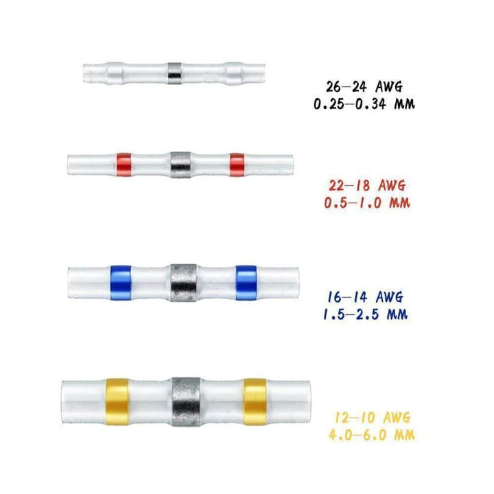 Automotive solder seal wire connectors ensuring durable, corrosion-resistant electrical repairs