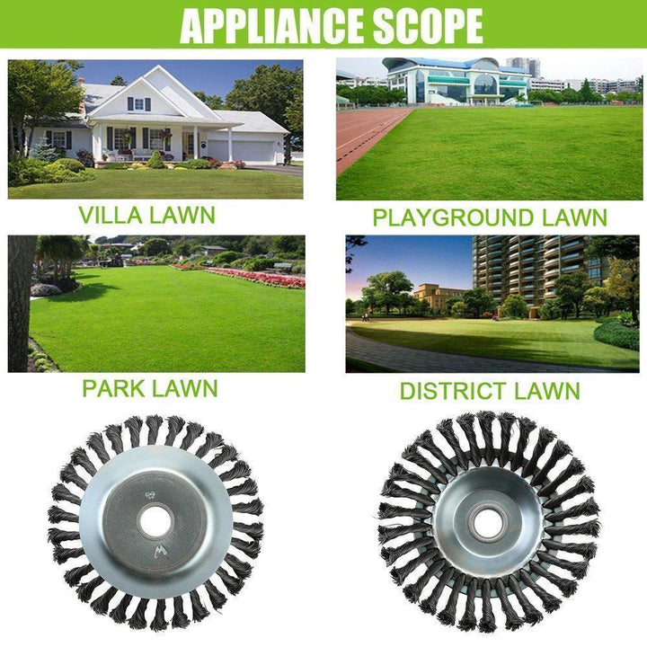 Weed brush attachment for lawn mowers, perfect for landscaping and outdoor use
