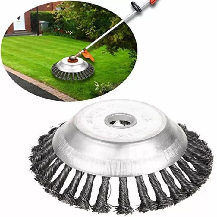 Efficient weed cutter: Steel wire brush trimmer head for powerful lawn care
