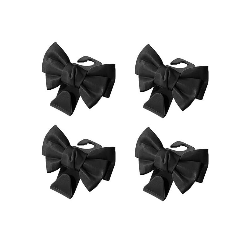Set of bowknot car hooks for vehicle organization, neatly packaged for retail