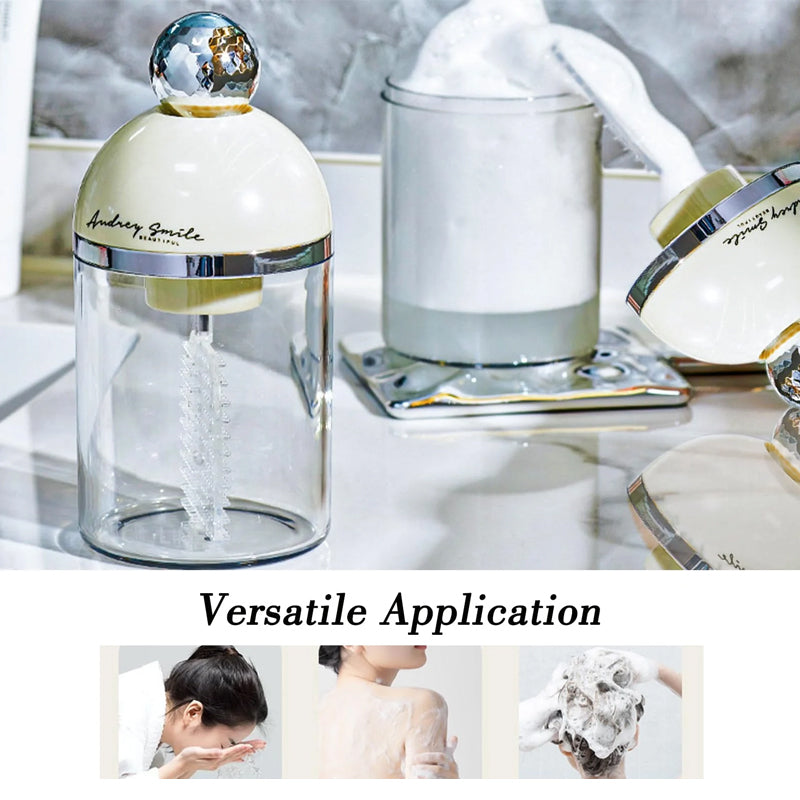 Waterproof electric facial foam maker, designed for deep cleaning and personal care.