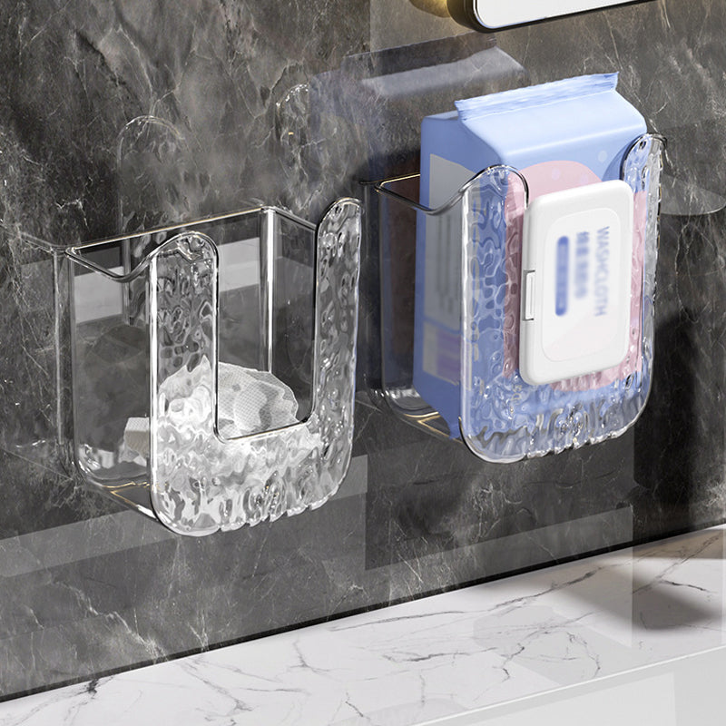 White kitchen wipes dispenser box for home organization, sleek design, no-drill installation