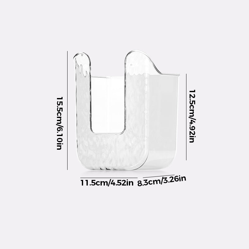 Wipes dispenser box in use, offering convenient access to cleaning wipes in the kitchen