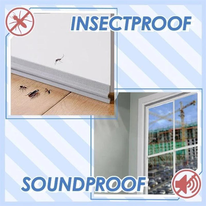 Black self-adhesive door & window seal strip, excellent draft stopper for home improvement