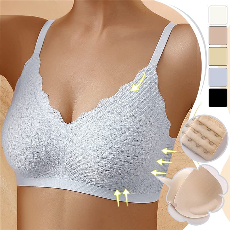 Seamless women's comfort bra with full coverage & soft fabric, providing gentle support & a natural lift.