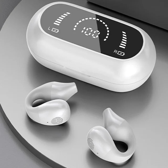 Two wireless bone conduction headsets, side by side, showcasing color variations.