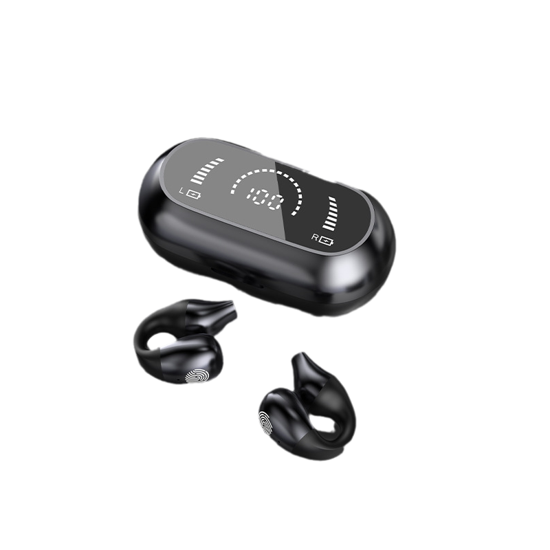 Bone conduction technology headset, showing the innovative audio delivery system.