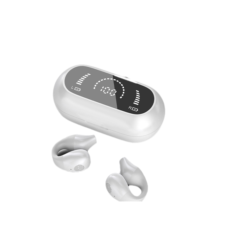 Portable wireless bone conduction headphones, perfect for commutes & daily use, tech gift.