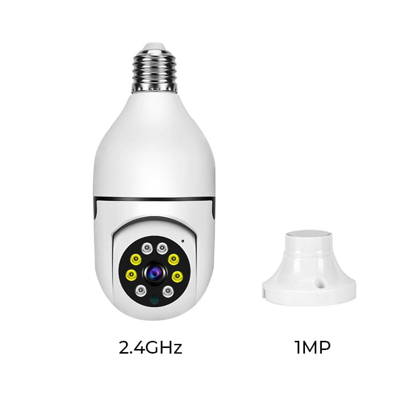 Easy-to-install light bulb camera, 360° view, WiFi enabled for modern homes
