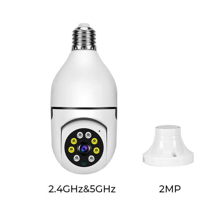 Versatile light bulb camera with 360-degree functionality and two-way audio