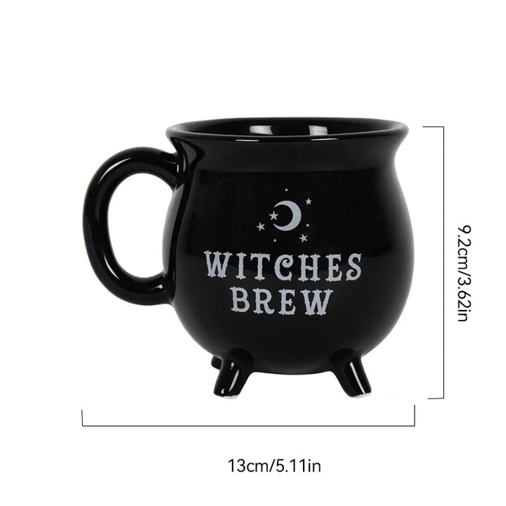 Ergonomic Witchy Cauldron Mug, comfortable to hold, a must-have for Halloween and magic enthusiasts