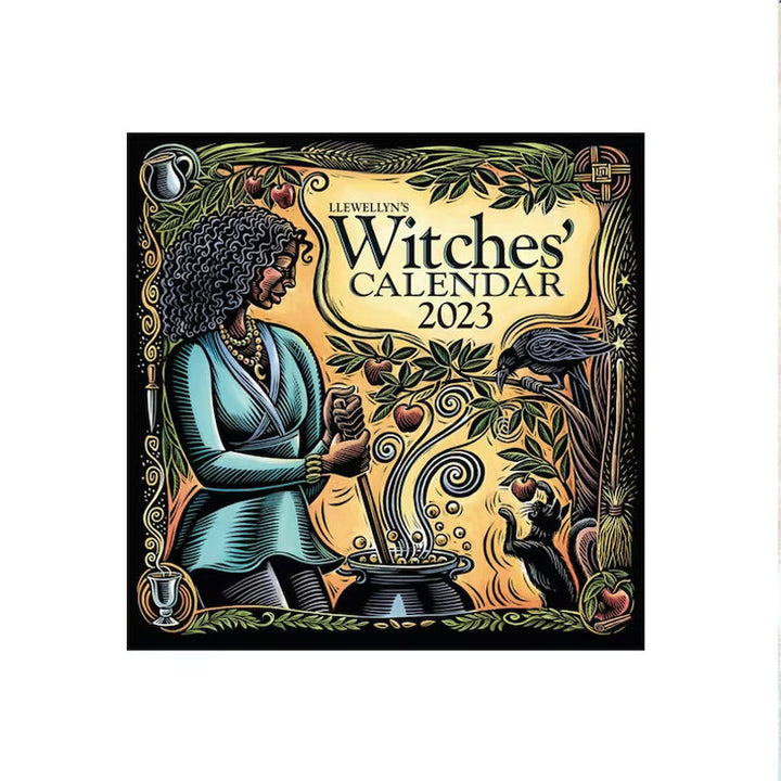 Astrology and witchcraft inspired 2023 wall calendar, Witchy Wisdom, to plan your magical year.