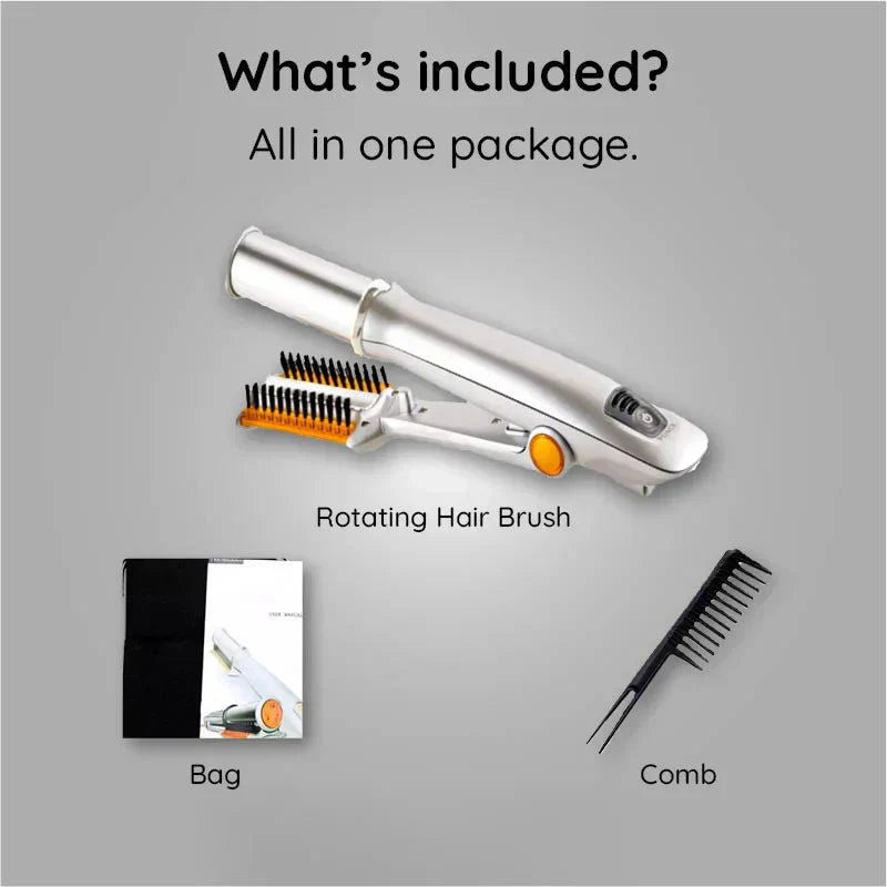 Womens 2-in-1 hot brush curler & styler for quick, salon-quality hair transformations.