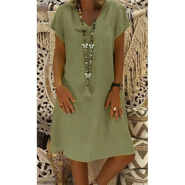 Colorful Adelaide women's summer dress, relaxed fit for ultimate comfort. Perfect casual everyday wear, plus sizes.