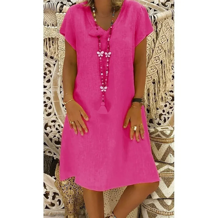 Relaxed fit Adelaide women's summer dress, comfortable and casual. Great for everyday style, includes plus sizes.