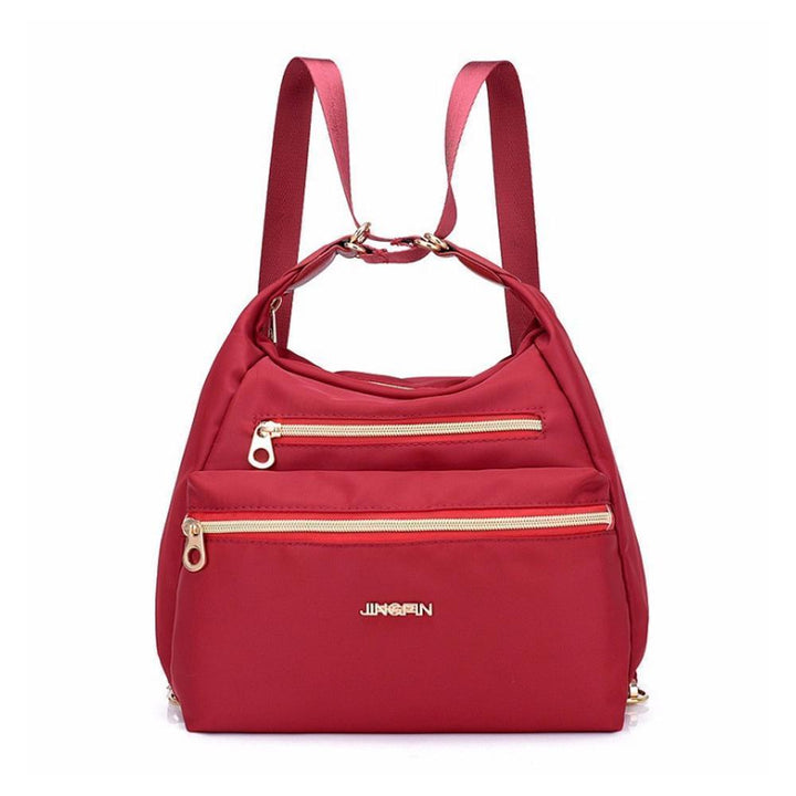 Interior view of women's anti-theft bag showing spacious compartments.