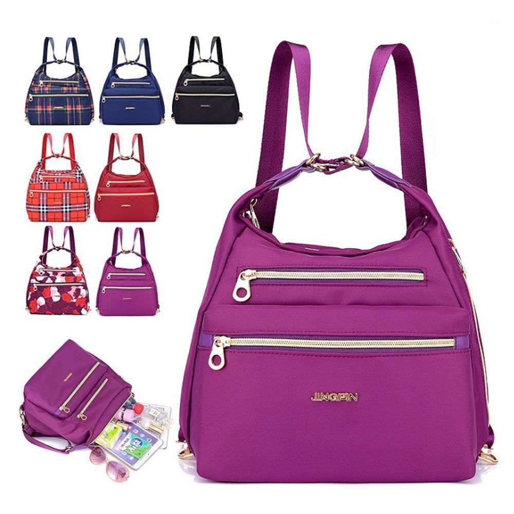 Nylon anti-theft shoulder bag for women, waterproof & multi-functional.