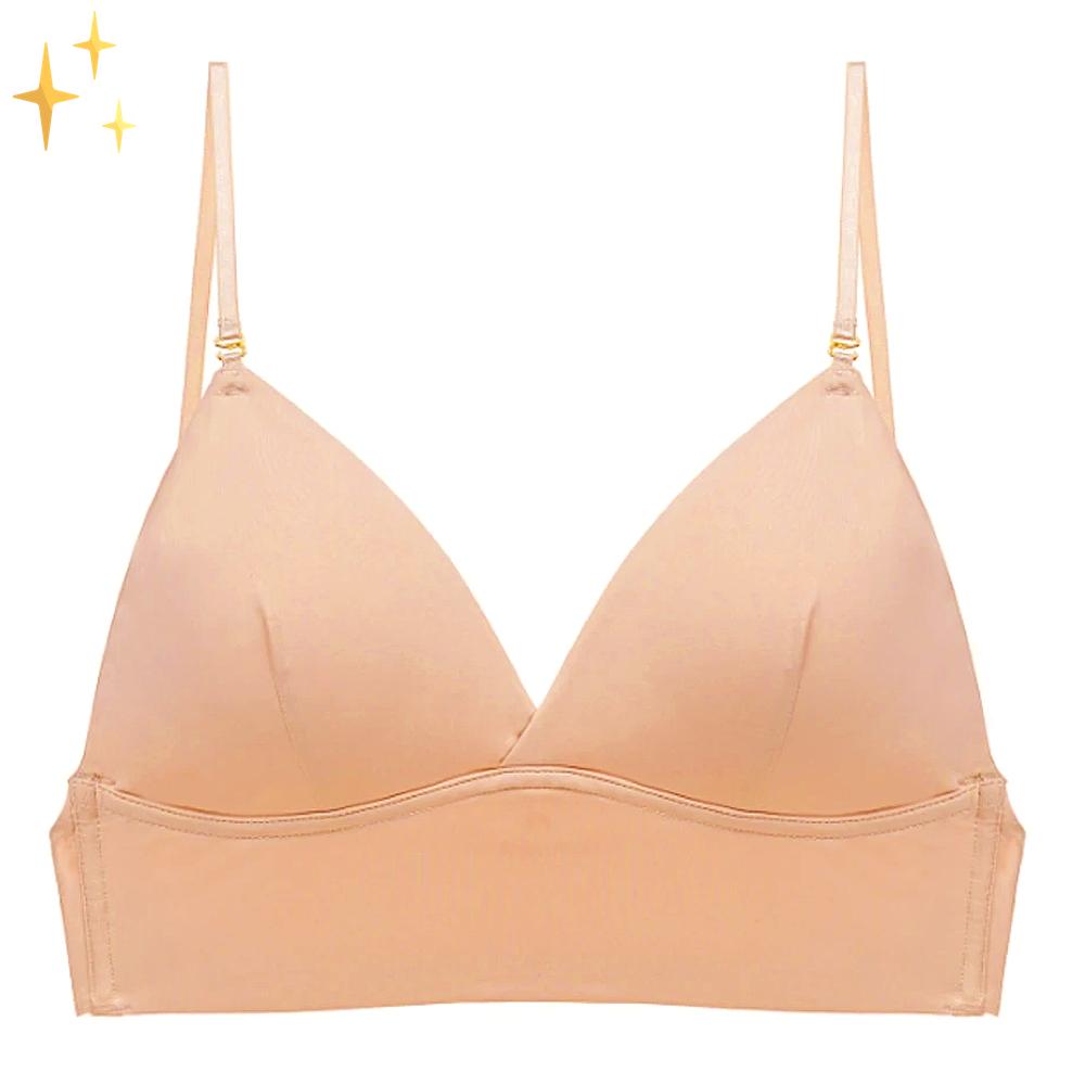 Invisible seamless backless bra for women, smooth support under low-back evening dresses.