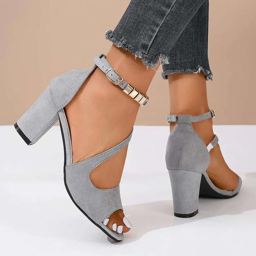 Versatile women's beaded open-toe block heel sandals, perfect for day to night wear.