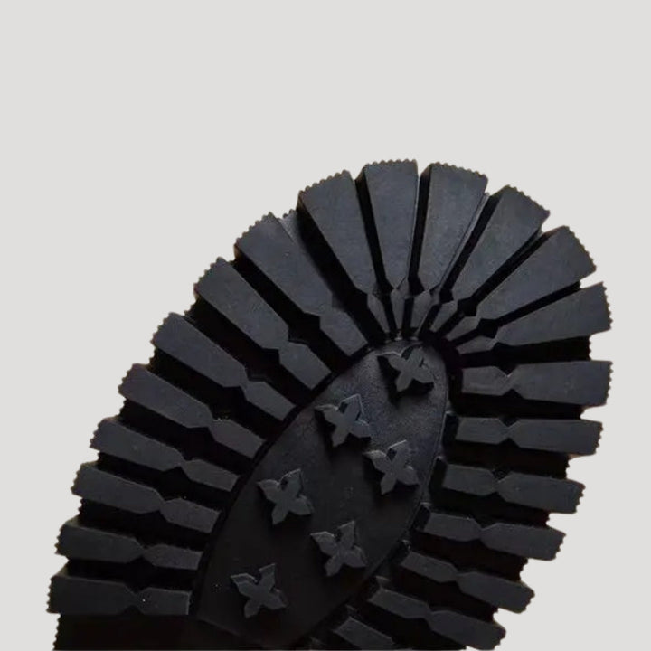 Spring-ready women's chunky boots, black mid-calf style for a casual and trendy look.