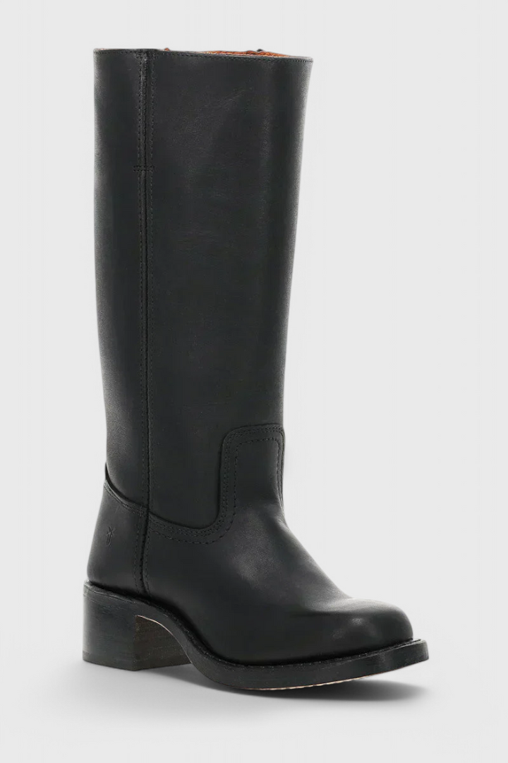 Versatile women's knee-high boots crafted from premium leather, with an elegant heeled design.
