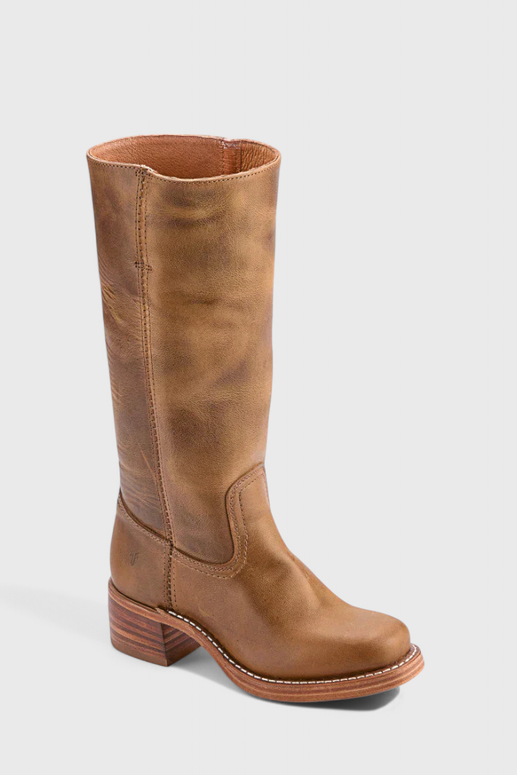 Elegant women's leather knee-high boots, a versatile footwear option for many outfits.