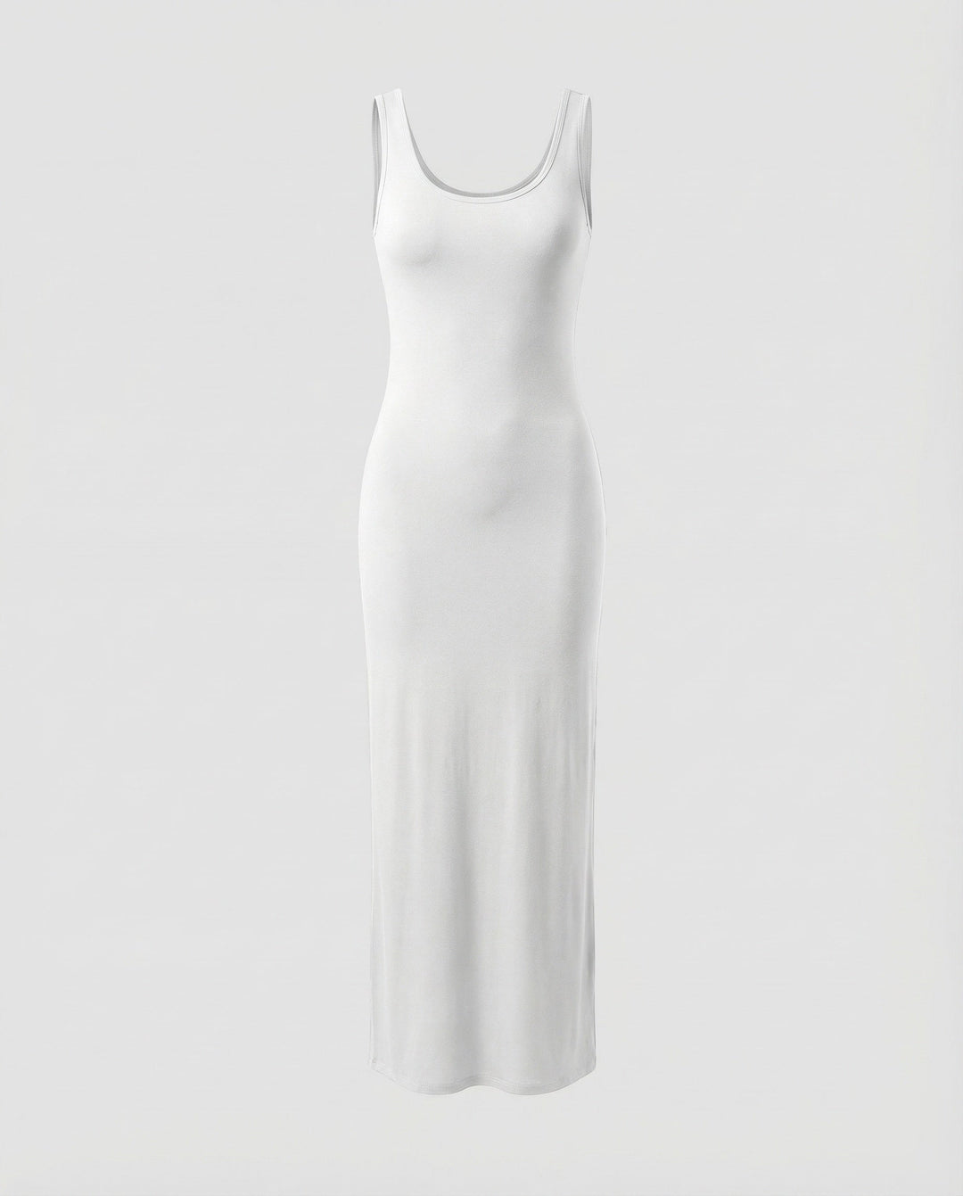 Stylish women's scoop neck sleeveless bodycon maxi dress, perfect summer dress, comfortable & figure-flattering.