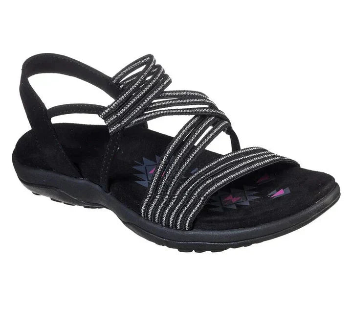 Pair of women's strappy outdoor sandals, ideal for summer adventures, combining comfort with casual style.