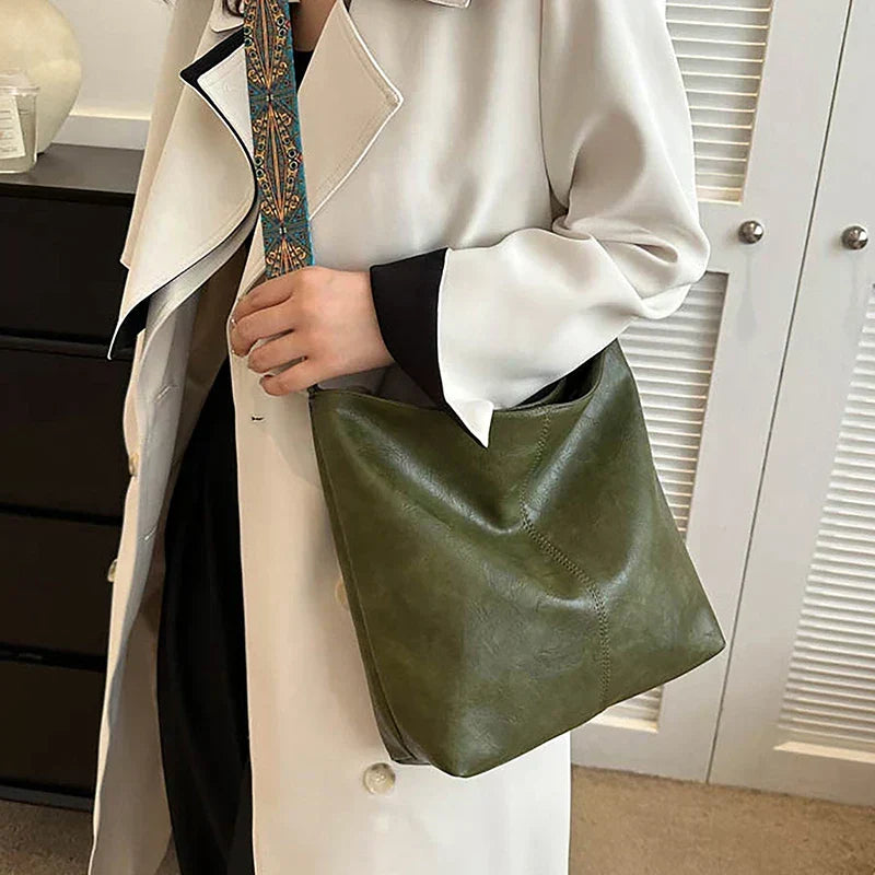 Women's Bohemian Shoulder Bag with a unique patterned strap, perfect for everyday style.