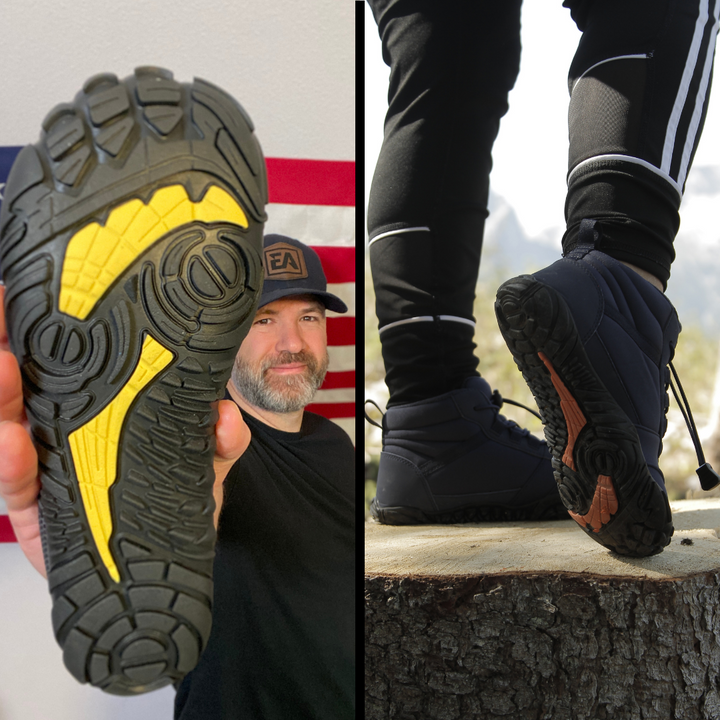 Flexible sole barefoot shoes for women, designed for natural movement in sports.