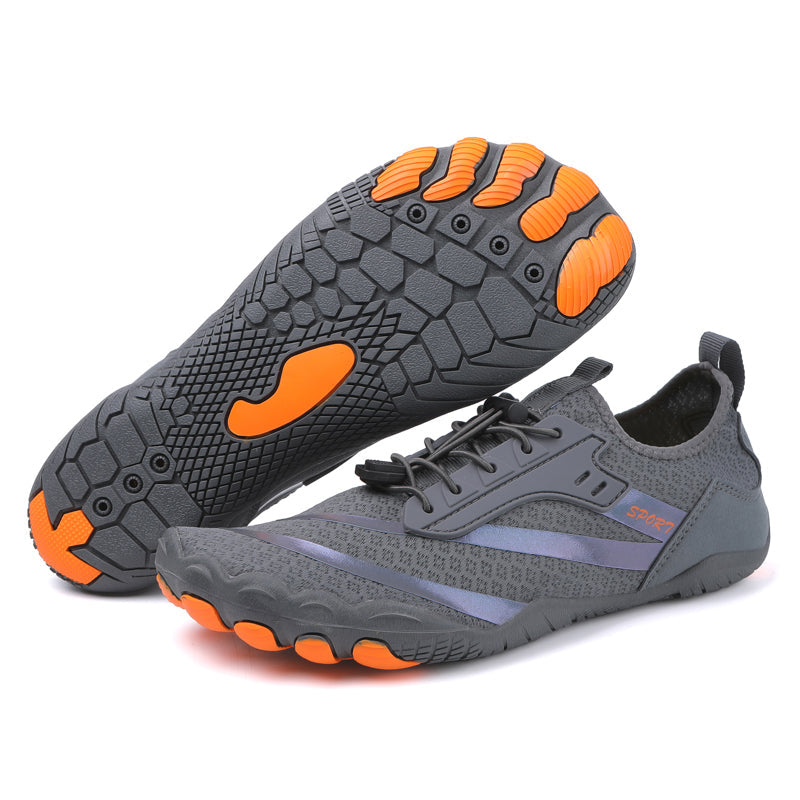 Flexible sole women's sport shoes, enhancing natural barefoot feel for running.