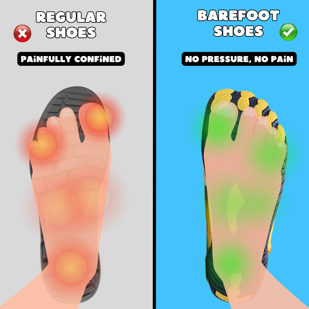 Barefoot-style women's running shoes, engineered for natural movement & comfort.