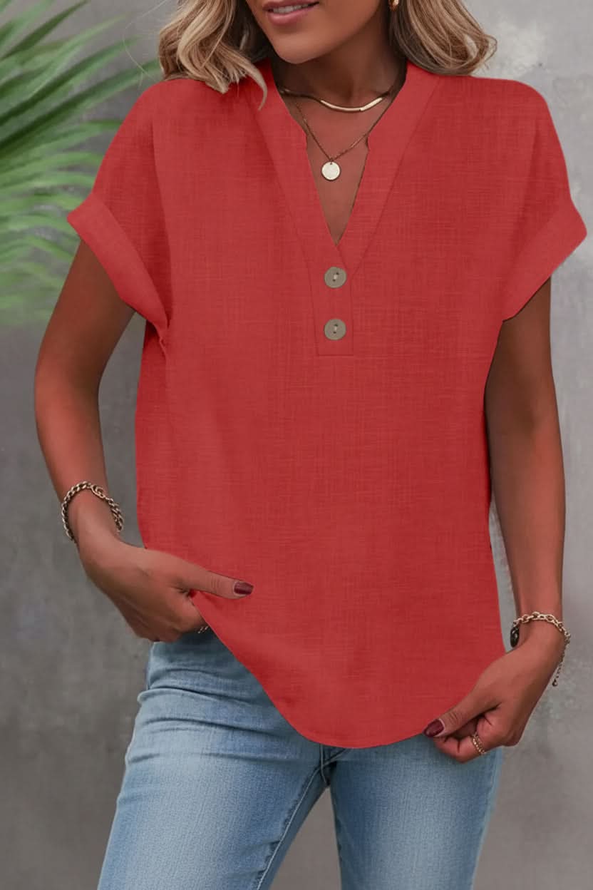 Effortless office casual women's long-sleeve button-up shirt for comfort.