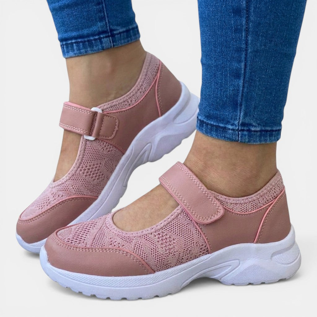 Women's breathable orthopedic slip-on sneakers for casual wear, perfect for everyday comfort & foot support.