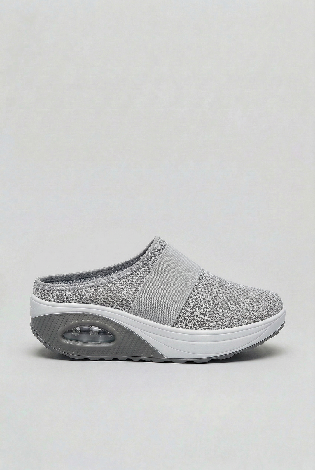 Air cushion sole women's mules, easy slip-on style, ultimate breathable comfort footwear.