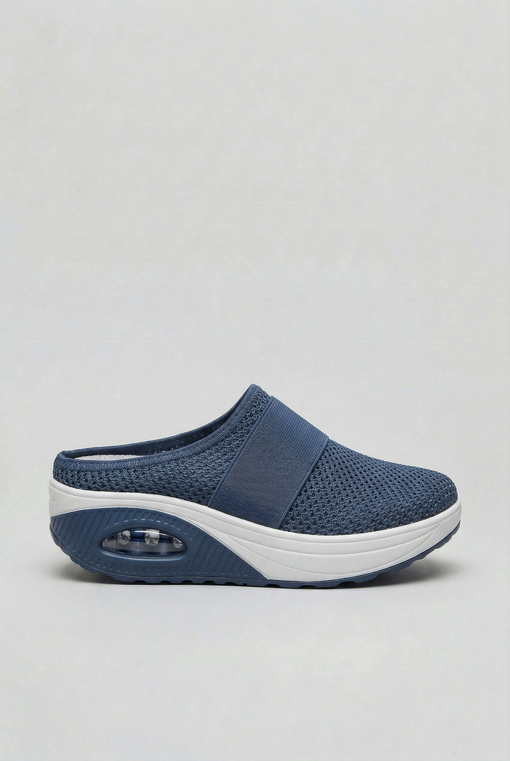 Elegant women's open-back mules, lightweight slip-on design with a comfortable air cushion.