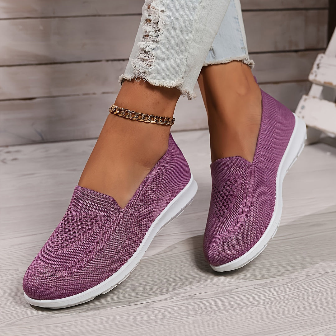 Travel-friendly women's slip-on walking shoes for exceptional comfort. Lightweight, breathable, & supportive for journeys.
