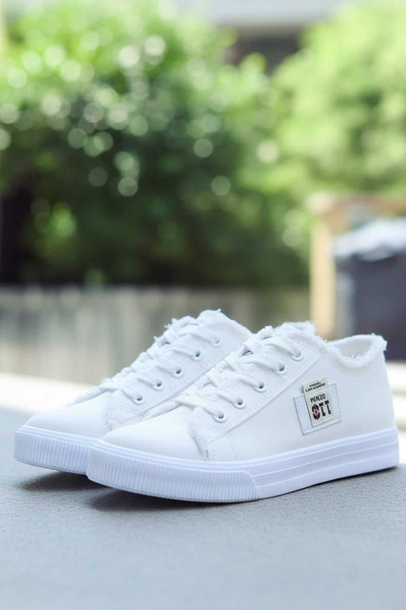 Trendy women's casual high-top sneakers. Lace-up for everyday style, comfort, and versatile summer fashion.