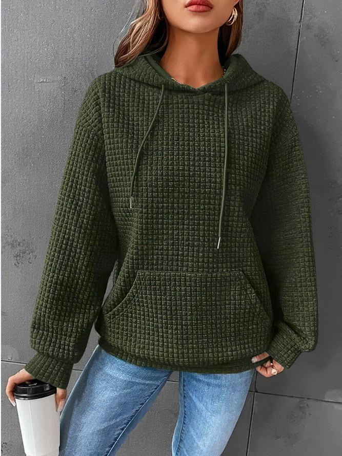 Stylish women's casual hooded pullover, essential for versatile spring layering
