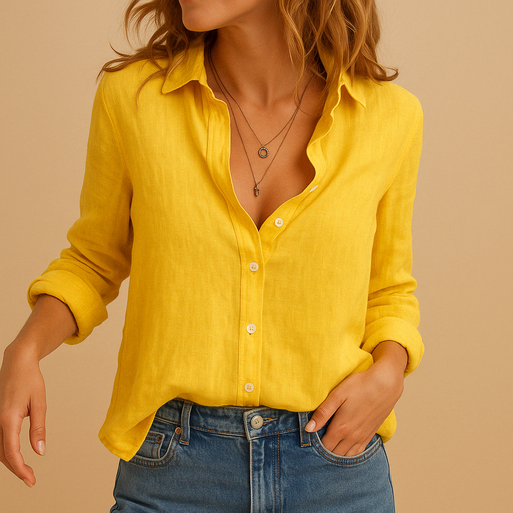 Women's casual loose fit blouse, perfect for versatile everyday style & comfort.