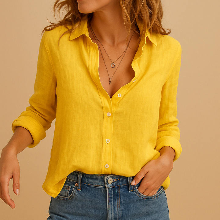 Women's casual loose fit blouse, perfect for versatile everyday style & comfort.