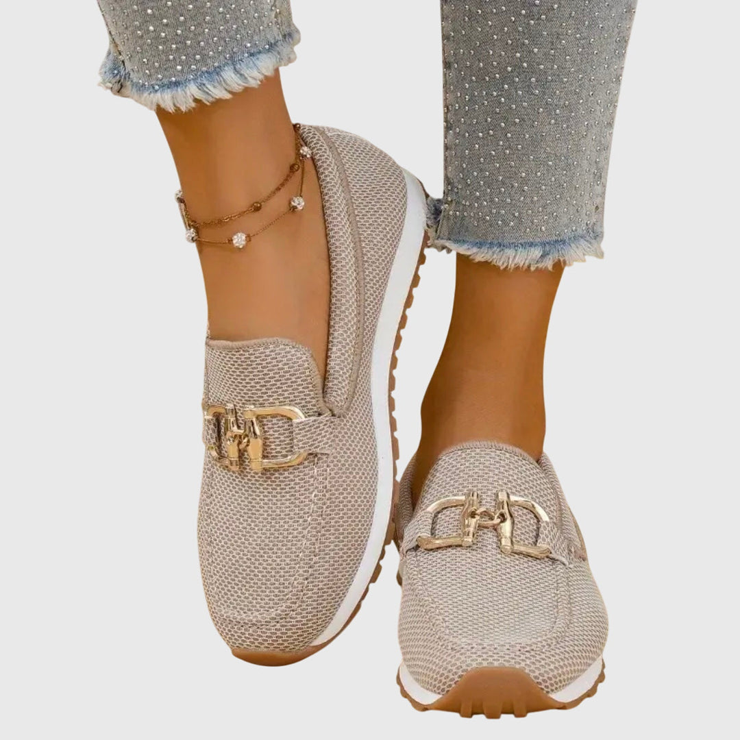 Lightweight women's slip-on loafers for spring and summer, featuring a cushioned insole.