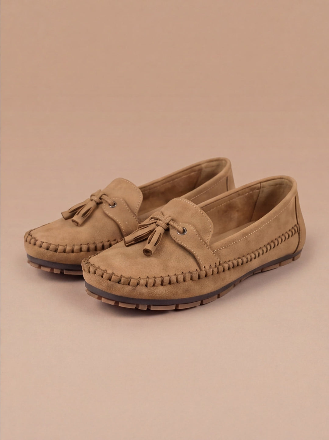Women's everyday tassel moccasin loafers, offering classic comfort & smart casual appeal.