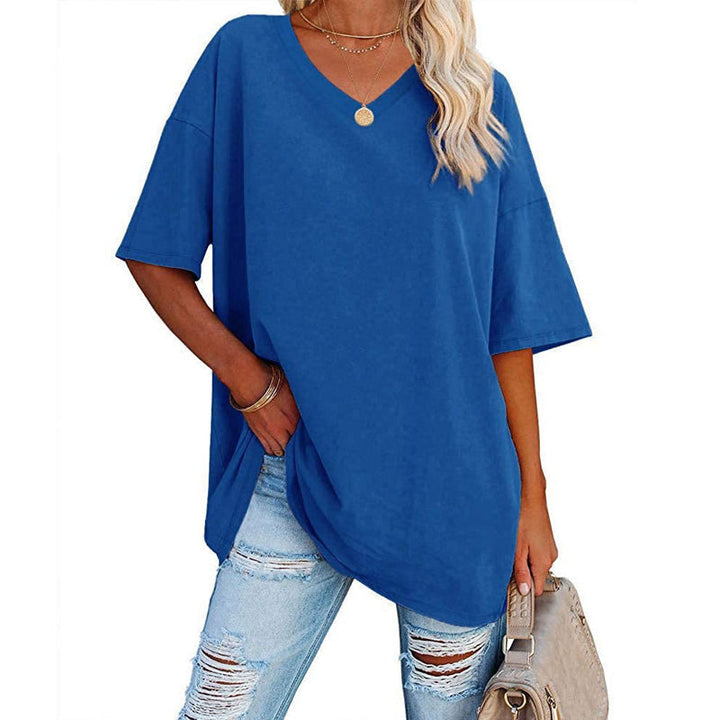 Soft V-neck short sleeve t-shirt for women, a summer and casual apparel staple