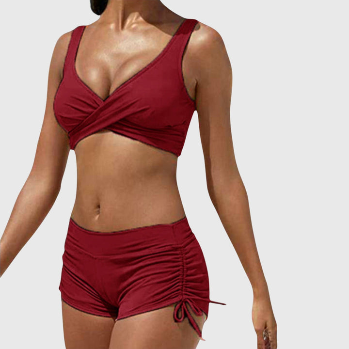 Comfortable women's bikini set featuring vibrant colors, a must-have two-piece swimsuit for any summer vacation.