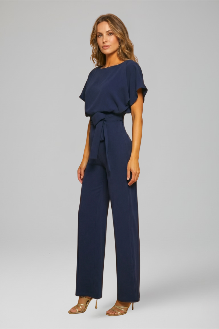 Versatile women's wide leg jumpsuit, perfect for day to night styling and summer fashion.