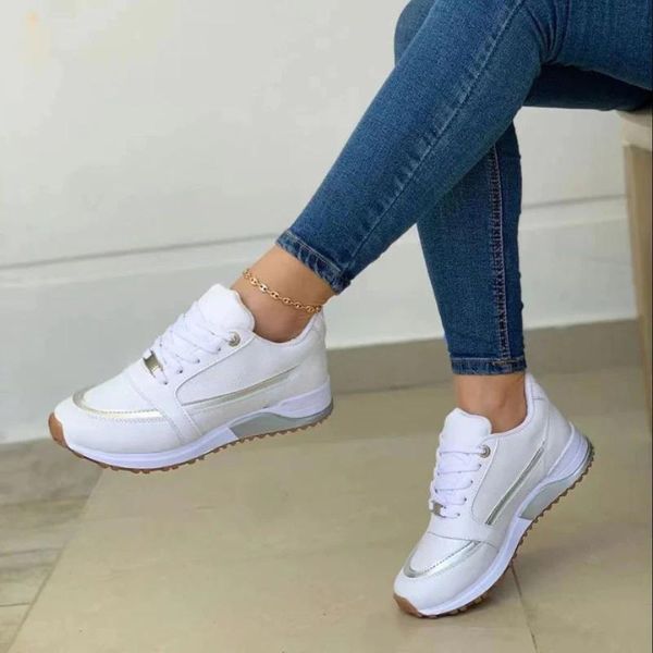 Trending women's chunky sole sneakers, stylish and comfortable lace-up shoes perfect for travel & daily fashion.