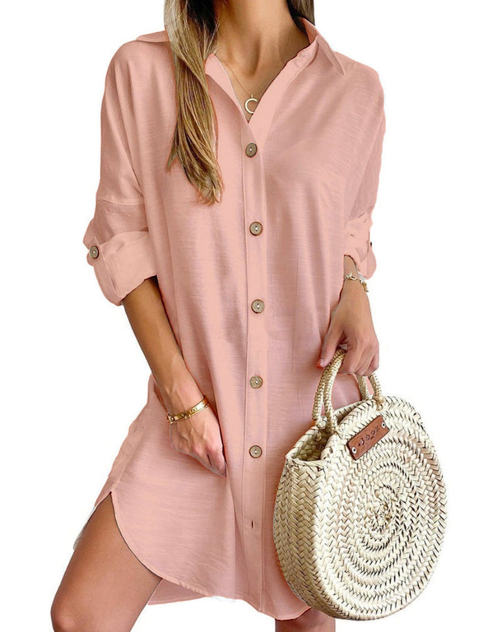 Versatile Claribel shirt dress for women, embodying chic fashion & casual elegance.