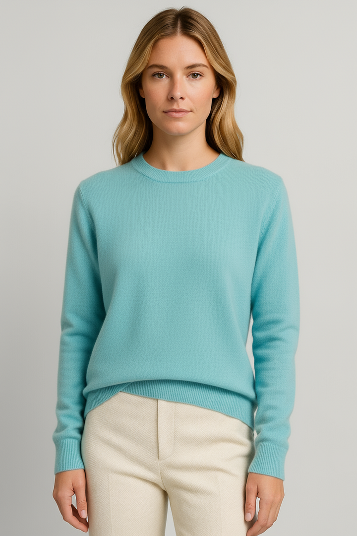 Versatile women's everyday crew neck sweater. Classic long sleeve top for winter & fall comfort.