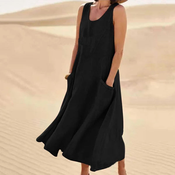 Women's everyday dress. Classic, comfortable, and versatile for any occasion. A flattering summer style.